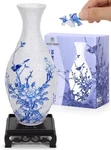 3D Puzzles For Adults, 160 Pieces Vase Flowers, Cyan Porcelain New. Price: $33.38.