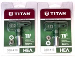 (2) Titan 330-413 TR1 Hea Reversible Spray Tips New. Price: $39.99.