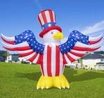 4TH Of July Party Decor - 7 Ft Inflatable Bald Eagle With Leds New. Price: $89.99.