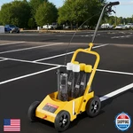 Vevor Striping Line Marking Machine, 24"X13"X35.4", 4-WHEEL, Heavy Duty New. Price: $142.45.