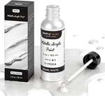 Metallic White Acrylic 2OZ/60ML Pearlescent Paint, Water-b New. Price: $14.49.