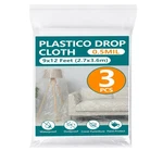 3-PACK 12X9FT Plastic Drop Cloths Disposable Painter's Sheeting For Floor/f... New. Price: $11.47.