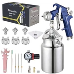 Throohills Hvlp Siphon Feed Spray Gun Set 1.4/1.7/2.0MM Stainless Steel Nozzle New. Price: $62.05.
