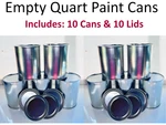 Empty Unlined Metal Quart Paint Cans With - Pack (10 & Lids) New. Price: $29.99.