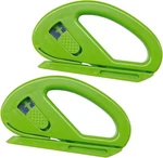 2-PIECE Wrapping Paper Cutter With Safety Blade, Carbon Fiber Uti Color: Green New. Price: $11.99.