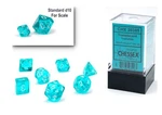 Chessex Dice Set 10MM Translucent Teal/white Plastic Polyhedral Dun New. Price: $9.02.