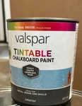 New Valspar Tintable Chalkboard Paint Flat Base #68008 29 Oz Quart. Price: $22.19.