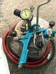 Binks Hvlp Gun Package W/ Mach 1 Sl, SG2 Cup, And New Liners, Hoses Spares Used. Price: $499.99.