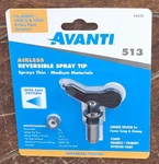 Avanti 513 Reversible Airless Tip (sprays Thin - Medium Materials) #64628 New. Price: $22.40.
