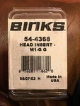 New Genuine Binks 54-4368 Replacement Head INSERT-M1-G. Price: $49.99.