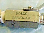 *lot Of 2PCS* Hosco SSBV-6-316 3/8 Nps(male) X Npt Bulkhead Ball Valve Used. Price: $14.99.