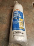 (1) Frost King Clear Heavy Duty 4 Mil Plastic Sheeting Roll, 10'W X 25'L (P1025) New. Price: $15.99.