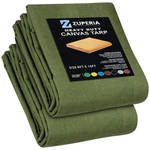 Zuperia Heavy Duty Canvas Tarp (8' X 10' Ft - Pack 2) With Rustproof Gromm... New. Price: $79.86.