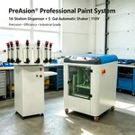 14STATION Paint Colorant Dispenser + 5GALLON Automatic Platform Mixer 110V New. Price: $3662.65.