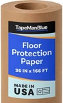 Tapemanblue Floor Protection Paper, 36 Inch X 166 Ft Roll, Made USA,(S167) New. Price: $49.99.