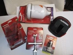 Husky Lot 600CC Spray Gun Cup, Pouch, Build Out, Coupler, Pop Plug Wrench Open. Price: $40.50.
