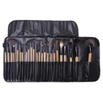 24 Piece Professional Makeup Brush Set With Wooden Handles Travel Case Black New. Price: $24.30.