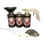 Pro Undercoating Spray Gun & Custom Threaded Funnel - 2 Wand Kit (3 Qt Bottle) New. Price: $107.95.