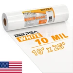 Crawl Space Vapor Barrier, 10MIL Film, 10'X25', White Plastic Sheeting - Thick New. Price: $60.74.