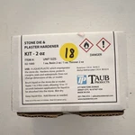 Taub Products Stone Die & Plaster Hardener Kit, 2 Oz, Dental Laboratory New. Price: $25.00.