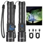 Tughlax Led Rechargeable Flashlights 9900 High Lumens 2PACK, Super Black New. Price: $39.02.