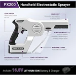 Protexus PX200ES Cordless Electrostatic Handheld Sprayer 16.8V Evaclean New. Price: $160.00.