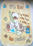 World Of Baby Mink It's Fun To Paint 100% Acrylic Bear Plush Blanket Euc Pre-owned. Price: $129.99.