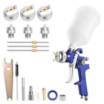 Pntgreen Hvlp Air Spray Gun Kit: 1.4/1.7/2.0MM Nozzles, 600ML Cup, Car/home New. Price: $48.88.