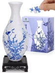 3D Puzzles For Adults, 160 Pieces Vase Flowers, Cyan Porcelain New. Price: $32.57.