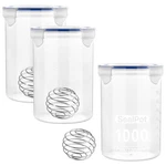 3 Sets Paint Container With Stainless Steel Mixing Ball Clear Bottles New. Price: $29.99.