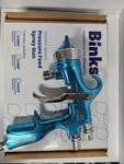 New Binks Hvlp Gun Trophy Series Nib Pressure Feed Blue 2465-HV1. Price: $850.00.