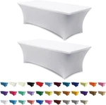2 Pack 6 Ft Off White Spandex Table Cover Stretch Fitted Wrinkle Resistant New. Price: $31.66.