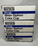 Binks Wren Siphon Color Cup 2.5 Oz Nos Lot Of 3 Vintage Spray Gun New. Price: $49.99.
