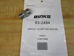 Binks 83-2484 Stainless Steel Nipple 832484 New. Price: $44.77.