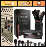 16 Pcs Professional Makeup Brush Set Wood Handle, Travel Case, Cruelty-free Fi New. Price: $71.99.