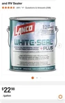 Lanco White-seal Plus Acrylic Elastomeric Roof Sealer Fiber Reinforced 1 Gal New. Price: $12.00.