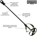 Edward Paint & Mud Mixer Tool For Drill 1 5 Gallon Buckets , New. Price: $15.15.