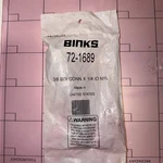 Binks 72-1689 Tubing Connector, Brass 3/8 Nps(f) Swivel W/ Spring Guard New. Price: $20.00.