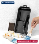 Bates- Inch Paint Roller Kit, 8 Pcs, 1X Plastic Tray, Frame 4" New. Price: $17.42.