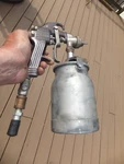 Clean Binks Model 18 With Devilbiss Paint Cup Can - Spray Nozzle 66SA Used. Price: $39.00.