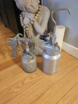 Vintage Devilbiss CM-501 Siphonfeed Paint Spray Gun-binks 2-QUART Pressure Cup Used. Price: $250.00.