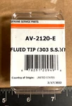 Devilbiss AV-2120-E Fluid Tip (303 S.s) (mp) New Nib. Price: $86.00.