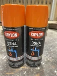 (2) Cans Krylon 2410 / Osha Safety Colors Orange- 12 Oz New. Price: $12.99.