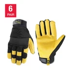 Wells Lamont Mens Hydro Hyde Heavy Duty Goatskin Palm Gloves Size Medium 6-PAIR New. Price: $53.94.