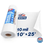 White Crawl Space Vapor Barrier, Mil 10' X 25', Heavy Duty Pol New. Price: $85.29.