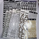 American Craft Thickers Sticko Alphabet Stickers Silver, Gold, Black Lot Of 12 New. Price: $18.99.