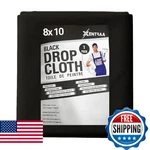 Xentraa Black Canvas Drop Cloth 8X10 Ft Premium Painter Tarp For Painting Stai New. Price: $80.51.