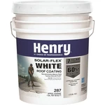 Henry HE287SF871 Elastomeric Roof Coating, White, 5 Gal Pail, Cream New. Price: $195.28.