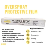 Overspray Protective Plastic Sheeting -auto Body Paint & CONSTRUCTION-16FTX350FT New. Price: $44.98.