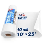 White Crawl Space Vapor Barrier, Mil 10' X 25', Heavy Duty Pol New. Price: $71.36.